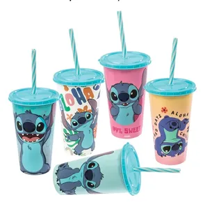 Copo Stich Com Canudo 500ML Plasútil 