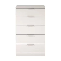 Cômoda Bartira Versatti com 5 Gavetas - Branco