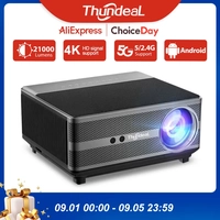 [Envio BR] Projetor TD98W WiFi Full HD 1920x1080p, à prova de poeira, com Android, com Foco Automático, Auto Keystone e Espelhamento de Tela