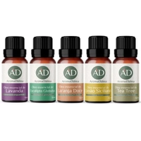 Aroma D`Alma - Kit 5 Óleos Essenciais 100% Puros - Lavanda, Eucalipto, Limão Siciliano, Laranja Doce e Tea Tree (Melaleuca)