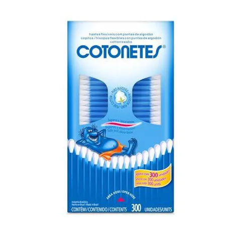[Leve 2/ Cada R$ 12] Cotonetes Algodão Hastes Flexíveis 300un