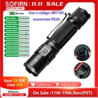 Lanterna tática Sofirn SP35T 3800lm tático 21700 usb c recarregável  6000-6500K 