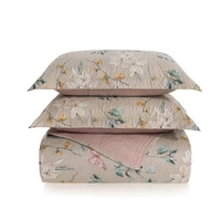 Kit Colcha Casal 3 Peças Dupla Face Isabel Areia