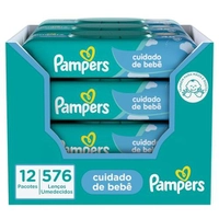 Lenços Umedecidos Pampers Bebê 576 Unidades