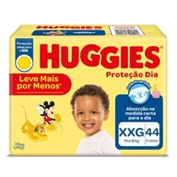 (REC)Huggies Fralda Proteção Dia Tam. XXG - 44 fraldas