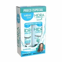 Kit Salon Line Hidra Super Liso Shampoo 300ml + Condicionador 300ml