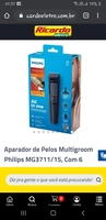 Aparador de barba recarregável multigroom Philips | R$ 90