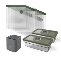 Conjunto Seladora a Vácuo Portátil com 10 sacos + 02 potes herméticos