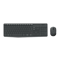 Kit Teclado e Mouse Logitech MK235 Wireless Preto, 920-007903