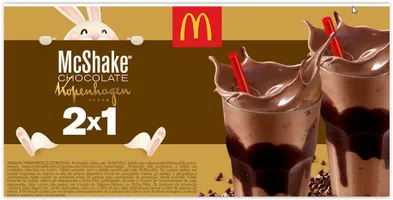 McShake Chocolate Kopenhagen Leve 2 e pague 1