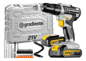 Parafusadeira/Furadeira 21V 2 Baterias Gradiente