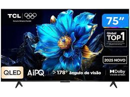 Smart TV 75 "TCL 4K UHD QLED 75P7K Google TV AiPQ Google Assistant 3 HDMI 1 USB