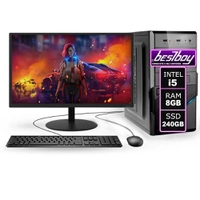 Computador Bestpc Completo, Intel Core I5, 8GB, SSD 240GB, Windows 10 Trial + Monitor 19 Polegadas