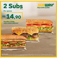 2 Subs por R$14,90