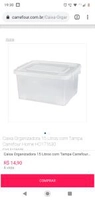 Caixa Organizadora 15 Litros com Tampa- Frete Grátis algumas localidades