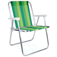 Cadeira de Praia Alta MOR em Alumínio Cores Variadas