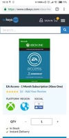 EA Access - 1 Month Subscription (Xbox One) - R$10
