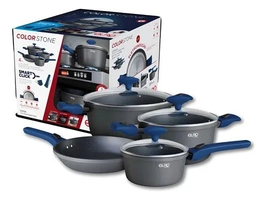 Conjunto 4 Panelas Antiaderente c/ Cabos Removíveis