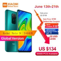 Xiaomi Redmi NOTE 9 3GB 64GB mtk helio g85 5020 mah 6.53 "
