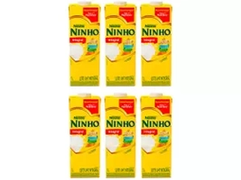 Kit Leite Integral UHT Ninho 1L 6 Unidades 