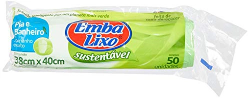 [Rec] [Leve + Pague -] Embalixo Saco Lixo Sustentável Pia E Banheiro Verde