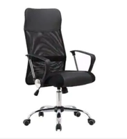 Cadeira Diretor Em Mesh Luxo Base Cromada Com Rodas - Preto | R$300