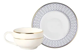 [MELI+] Conjunto de Xícaras com Pires Acanthus Azul Alleanza