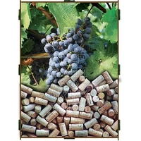 Quadro Porta Rolhas Pequeno Uva 30x22x4,5cm - at.home