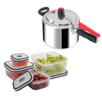 Conjunto de Potes Electrolux 4 Peças + Panela de Pressão Clock 4,5 L R$ 90