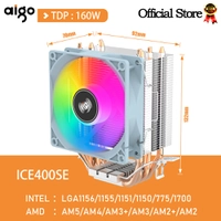 Aigo CPU Cooler, Silencioso, 4 Heat Pipes, TDP 160w, CFM 42, 1800rpm, 100 mil horas