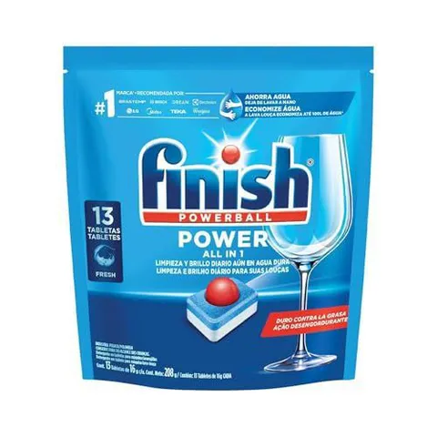 (leve 10/ R$ 8.8)Detergente Finish Powerball 13 Tabletes