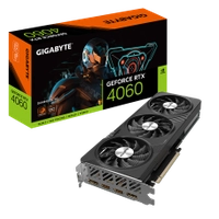 Placa de Vídeo Gigabyte NVIDIA GeForce RTX 4060 Gaming OC, 8G, 8GB, GDDR6, DLSS, Ray Tracing, GV-N4060GAMING OC-8GD