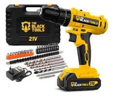 Furadeira Parafusadeira 21V The Black Tools c Maleta 117v 220v