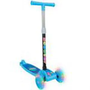 Patinete infantil 3 rodas com luzes led dobrável e ajustável menino menina