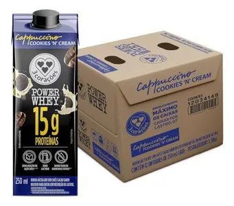 Bebida Láctea Cappuccino Power Whey Cookies 12x250ml