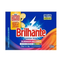  [Super Cashback R$ 12,17]  Sabão em Pó Brilhante Limpeza Total 1,6kg