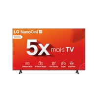 Smart TV 4K 75" LG NanoCell 75NANO80T Processador α5 Ger7 AI Hub de Esportes Alexa/Chromecast integrado webOS 24 Controle Smart Magic