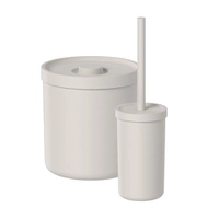 Kit Lixeira 6L e Escova Sanitária Bege Bold