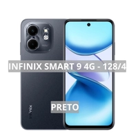 Smartphone Infinix Smart 9, 128GB 4GB RAM, Câmera 13MP, Processador Mediatek Hélio G81, Bateria 5000MAH, Versão global, Lacrado