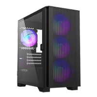 Gabinete Gamer Montech AIR 100 ARGB, Mini Tower, Black, Micro ATX, 4 Fans, Vidro Temperado