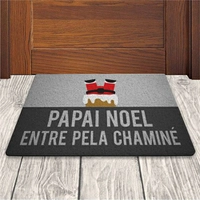 [Marketplace + Cupom] Tapete Capacho Limpe Sim 60x40 Papai Noel Entre Pela Chamine Natalino Feliz Natal Casa Lar