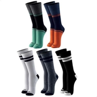 Kit 5 Meias Esportivas Cano Alto 39-44 Algodão