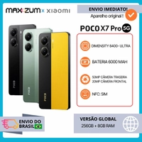 [R$1246 Cashback/BR] Smartphone Xiaomi Poco X7 Pro 5G NFC Tela AMOLED cristal 1.5K 120Hz tamanho flagship 8400 Ultra 90W HyperCharge