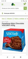 Panettone Mais Chocolate VISCONTI 450g | R$4,45