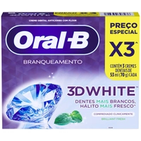 Creme Dental Oral-B 3D White 70g Leve 3 Pague 2