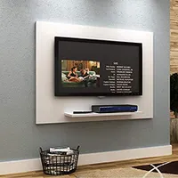 Painel para TV até 42 Polegadas 1 Prateleira Moscou Siena Móveis Branco
