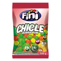 500 g Chicletes Fini salada de frutas com recheio cítrico - R$11,43