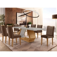 Mesa de Jantar 6 Lugares Rufato Alvorada Marrom