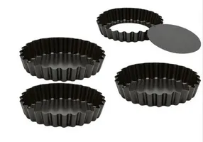 4 Formas Antiaderente Pastry Preta 4 Peças - Home Style - R$40