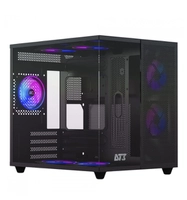 Gabinete Gamer DT3 Hyperflow, Mid Tower, Vidro Temperado, M-ATX, Black, Sem Fonte, Sem Fan
